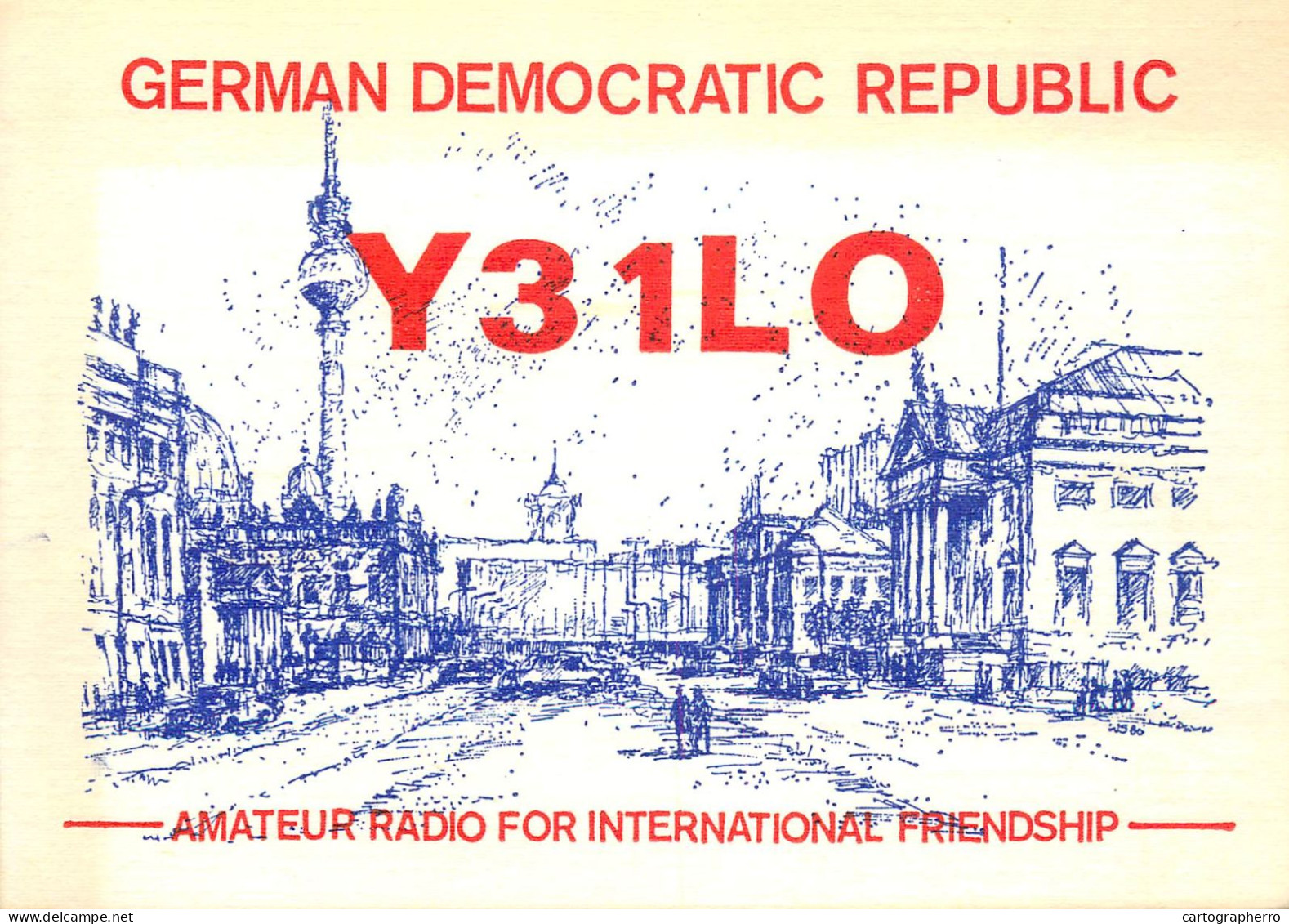 German Democtaric Republic Radio Amateur QSL Card Y31LO Y03CD 1984 - Radio Amatoriale