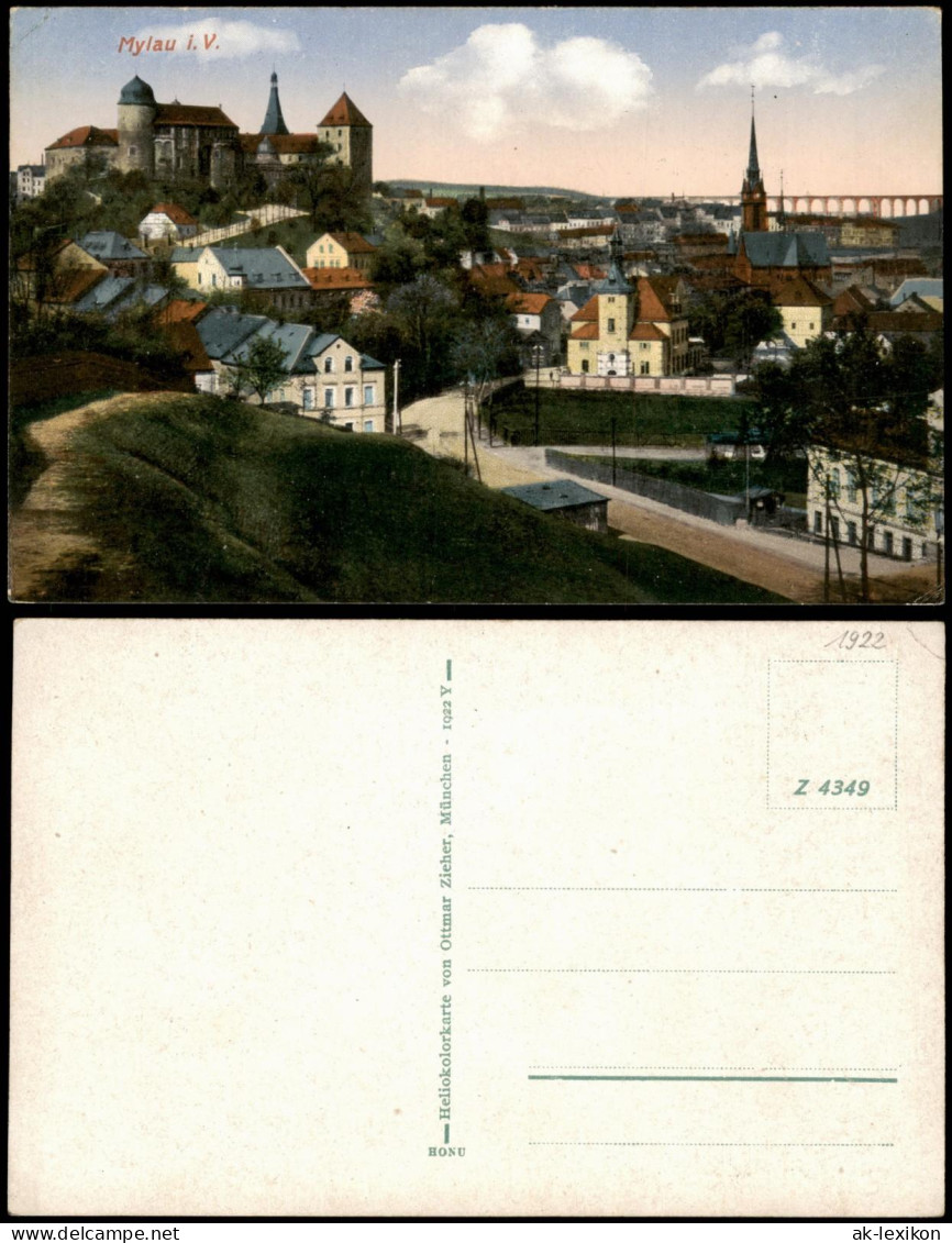 Ansichtskarte Mylau-Reichenbach (Vogtland) Stadtpartie 1913 - Mylau