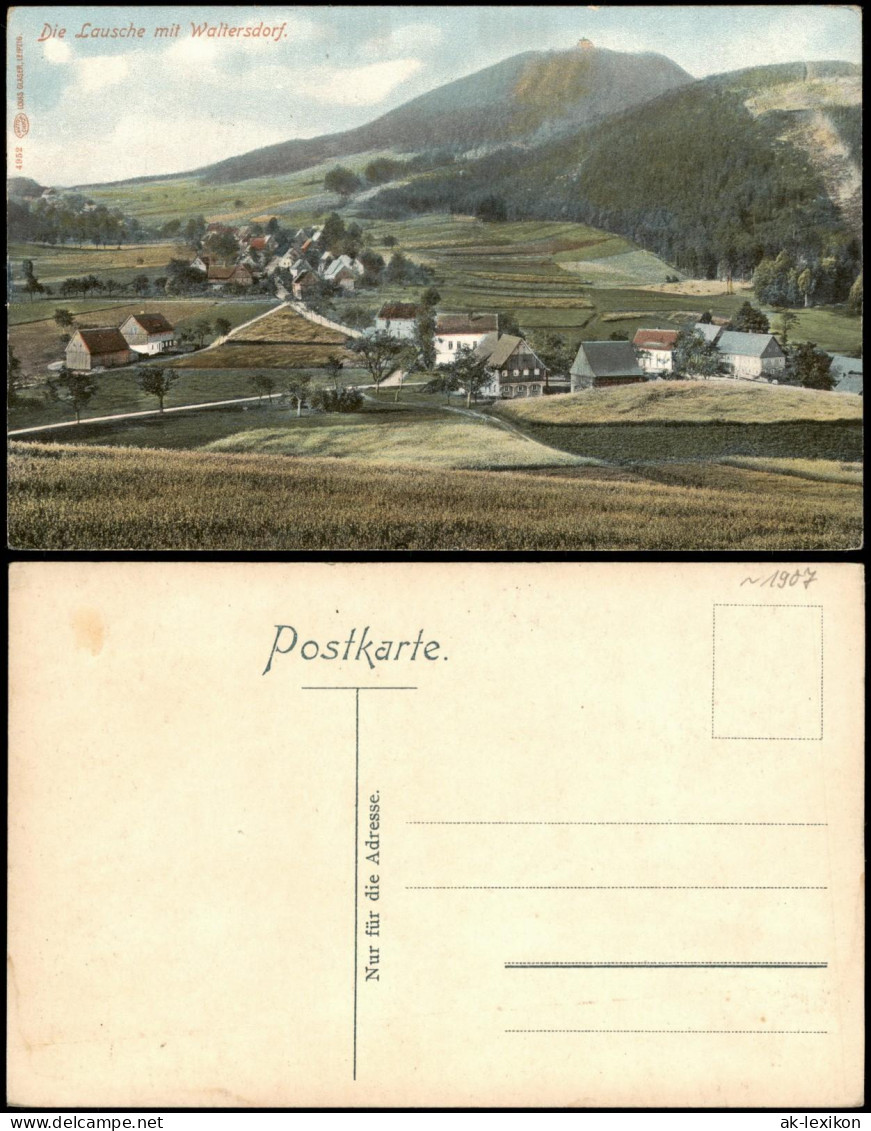 Waltersdorf-Großschönau (Sachsen) Lausche/Luž - Stadtpartie 1912 - Grossschönau (Sachsen)