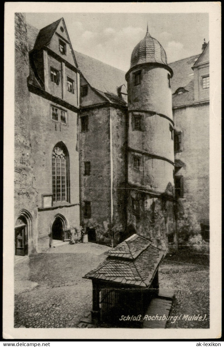 Ansichtskarte Rochsburg-Lunzenau Schloss Rochsburg - Hof 1953 - Lunzenau