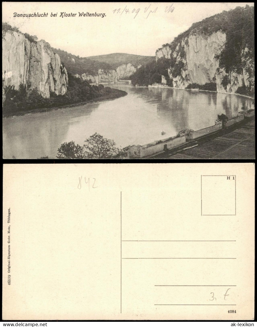 Ansichtskarte Weltenburg-Kelheim Donauschlucht Bei Kloster Weltenburg. 1909 - Kelheim