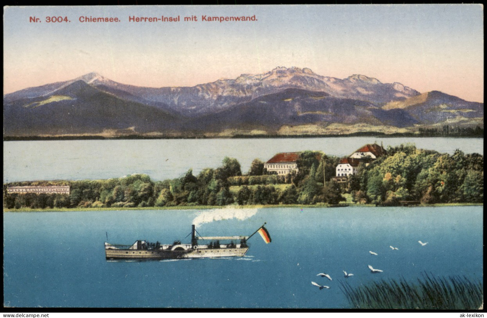 Chiemsee Herrenchiemsee Herreninsel Mit Schloss U. Kampenwand 1910 - Chiemgauer Alpen