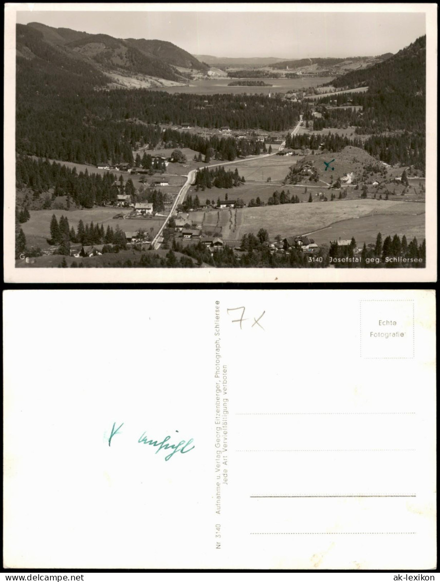 Josefstal-Schliersee Josefstal Geg. Schliersee Panorama-Ansicht 1940 - Schliersee