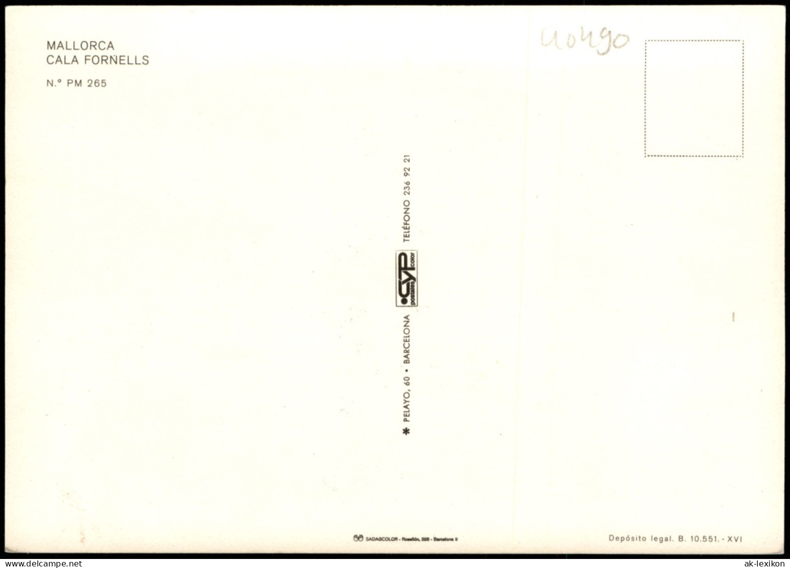 Postales Mallorca MALLORCA CALA FORNELLS 1980 - Sonstige & Ohne Zuordnung