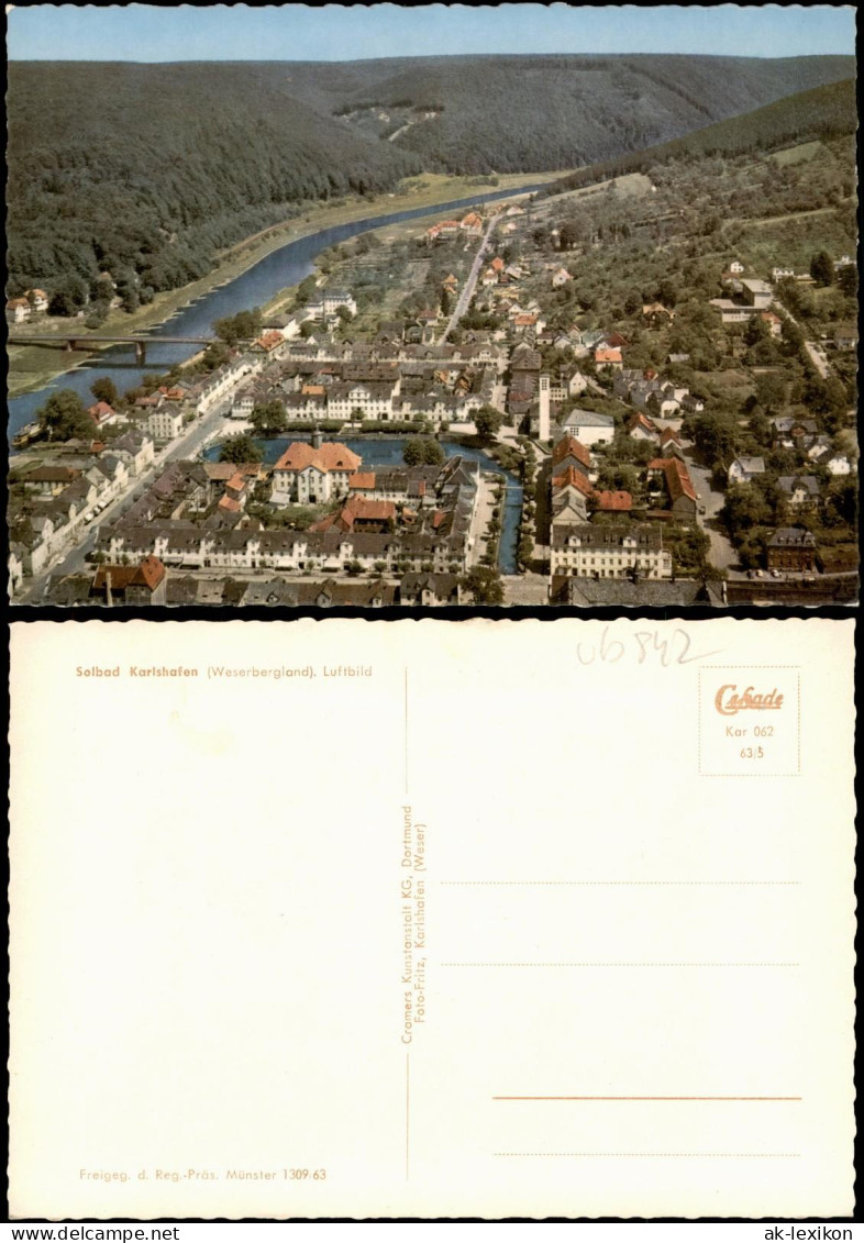 Ansichtskarte Bad Karlshafen Luftbild 1963 - Bad Karlshafen