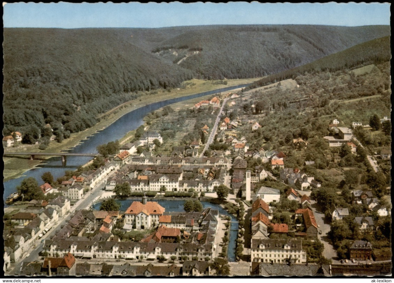 Ansichtskarte Bad Karlshafen Luftbild 1963 - Bad Karlshafen