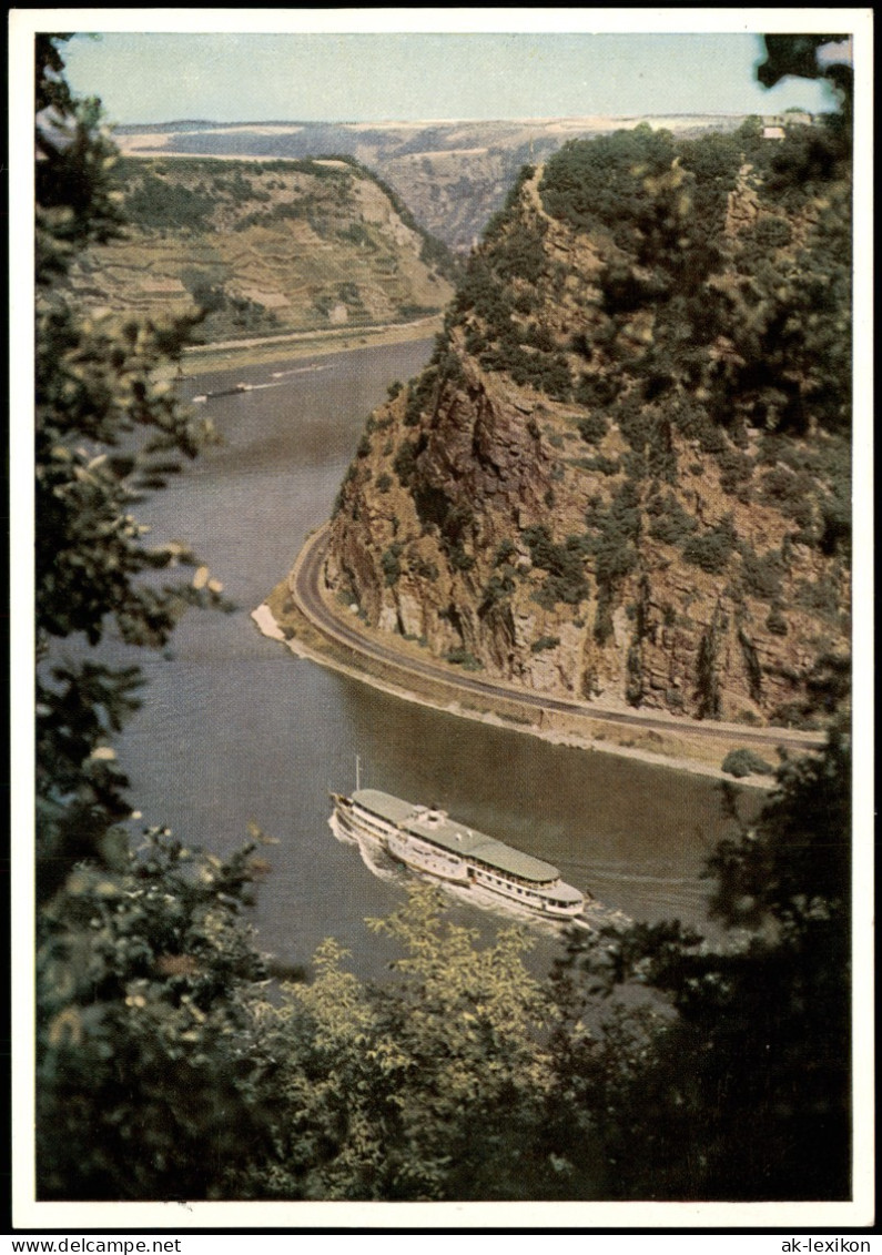 Ansichtskarte St. Goarshausen Loreleyfelsen Am Rhein, Rheindampfer 1971 - Loreley