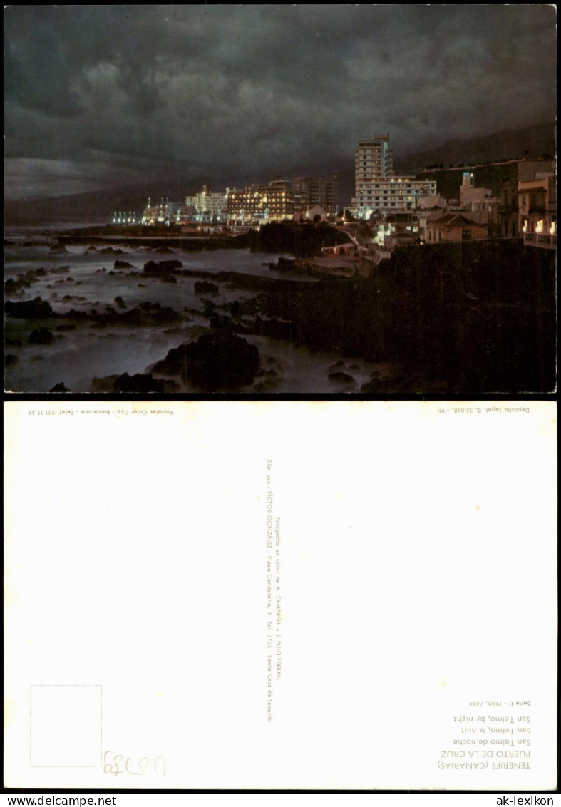 Postales Puerto De La Cruz San Telmo De Noche TENERIFE (CANARIAS) 1980 - Sonstige & Ohne Zuordnung