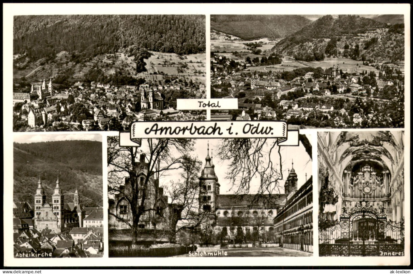 Ansichtskarte Amorbach Abteikirche - 5 Bild 1963 - Amorbach
