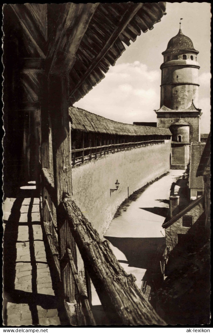 Ansichtskarte Nördlingen Wehrgang Am Löpsinger-Tor Stadtmauer 1961 - Nördlingen