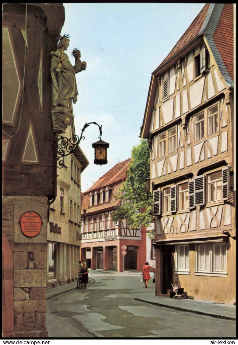 Ansichtskarte Bensheim Marktplatz Alte Fachwerkhäuser Am Markt 1975 - Bensheim