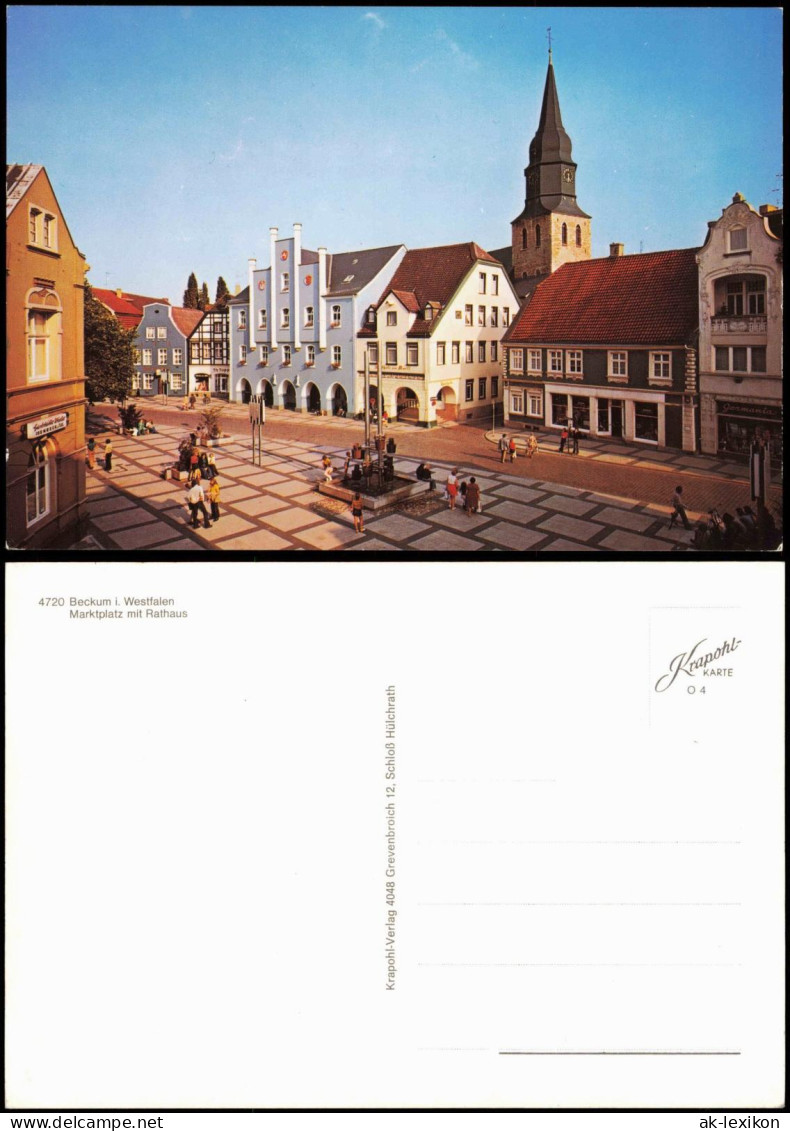 Ansichtskarte Beckum Marktplatz Mit Rathaus 1975 - Beckum