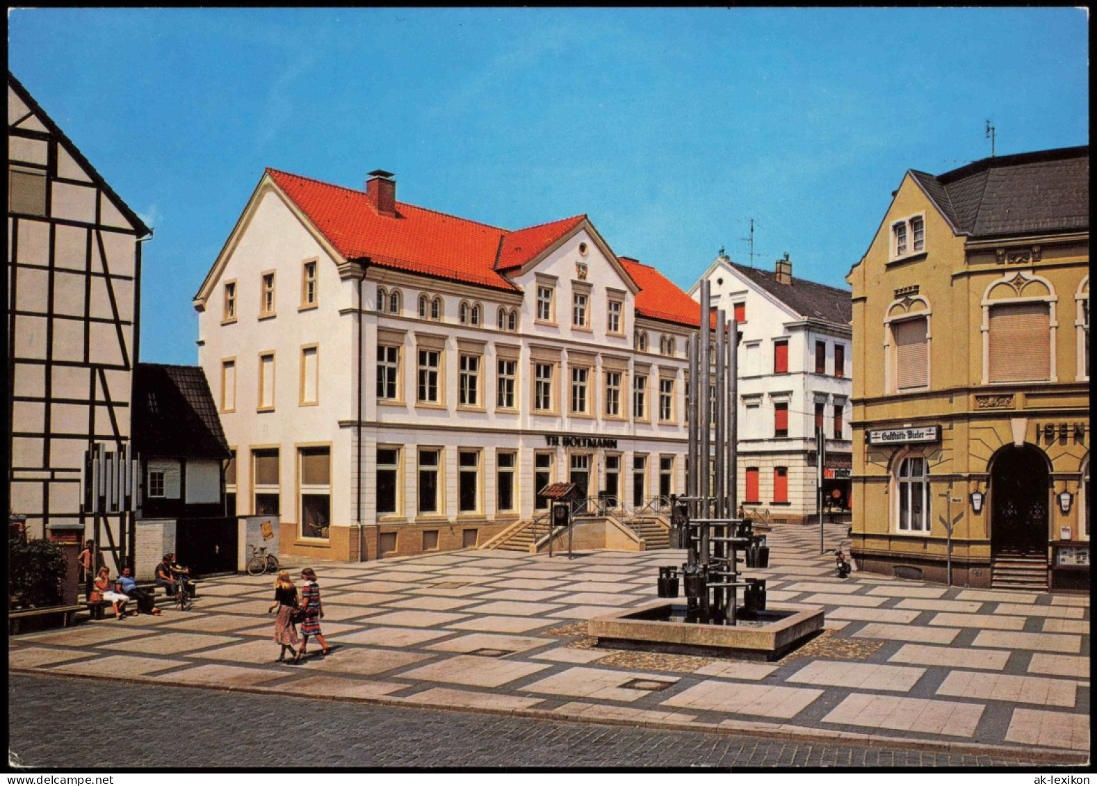 Ansichtskarte Beckum Ortsansicht, Marktplatz 1975 - Beckum