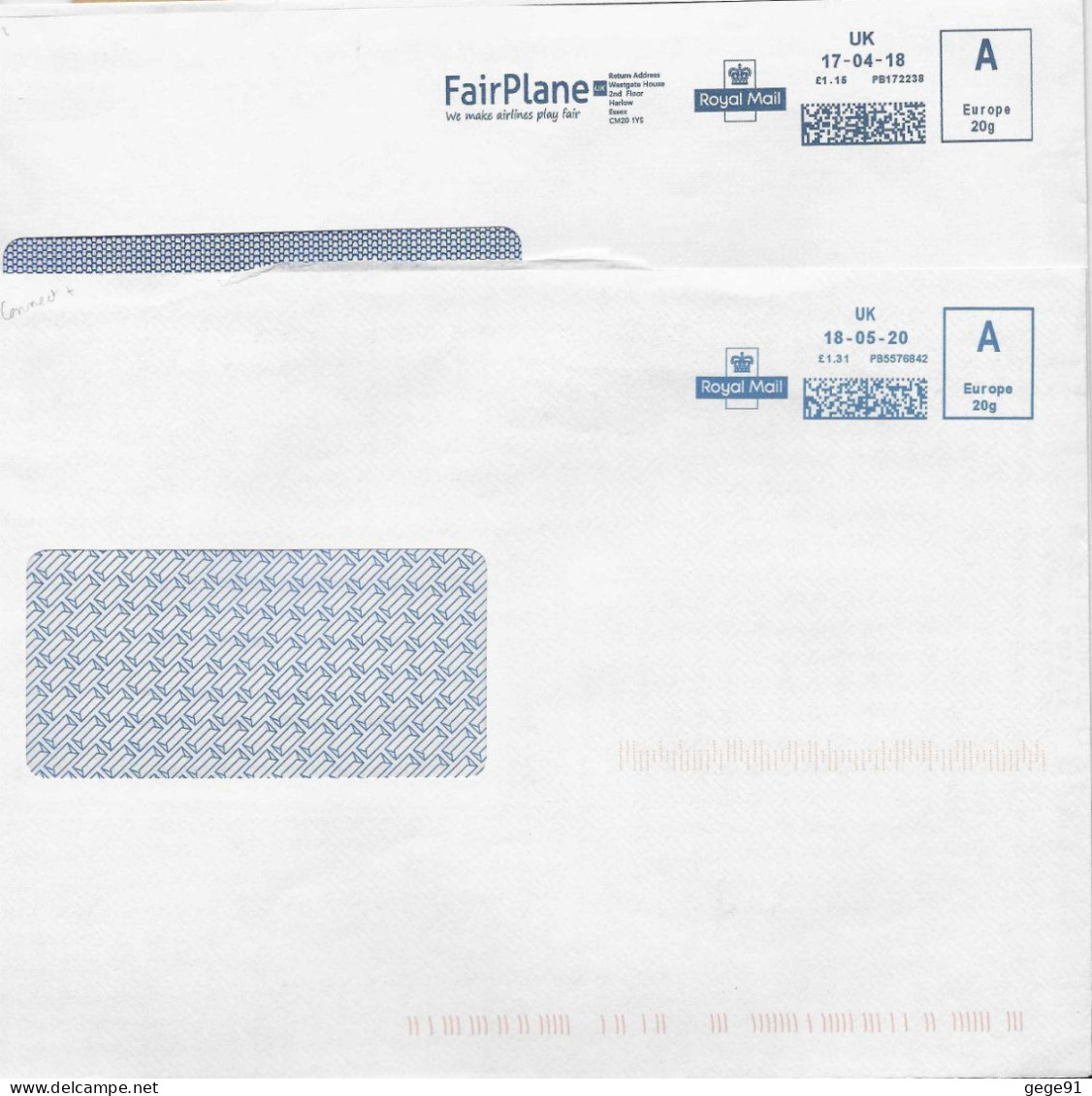 Lot De 10 Lettres Affranchies D'EMA _ Enveloppes Entières - Frankeermachines (EMA)