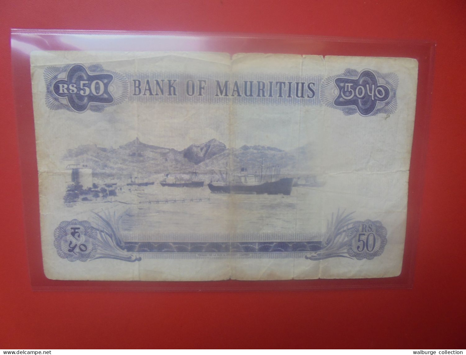 MAURITIUS 50 RUPEES ND (1967) Signature N°4 Circuler COTES:30-120$ (B.33) - Maurice