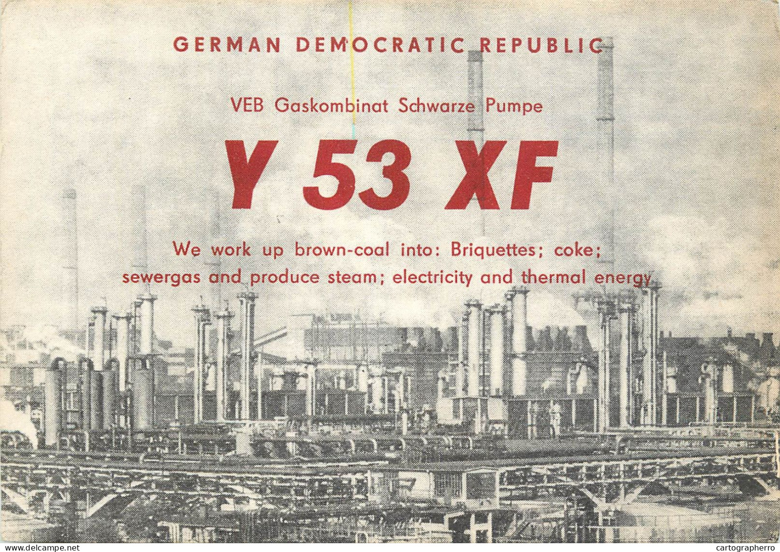 German Democtaric Republic Radio Amateur QSL Card Y53XF Y03CD 1983 - Radio Amatoriale