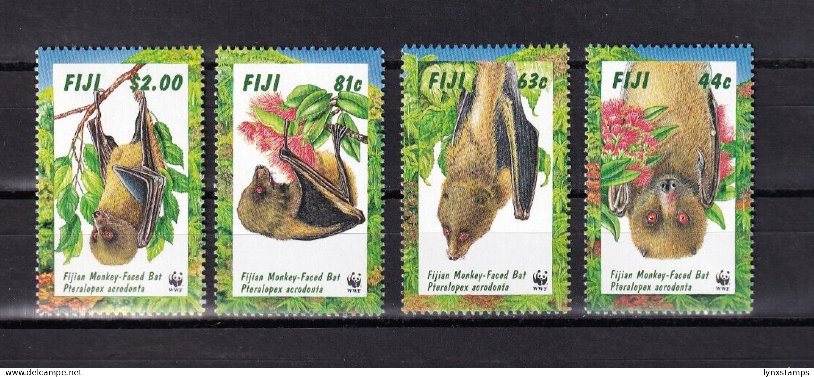 SA02 Fiji 1997 Endangered Species - Fijian Monkey-faced Bat Mint - Fiji (1970-...)