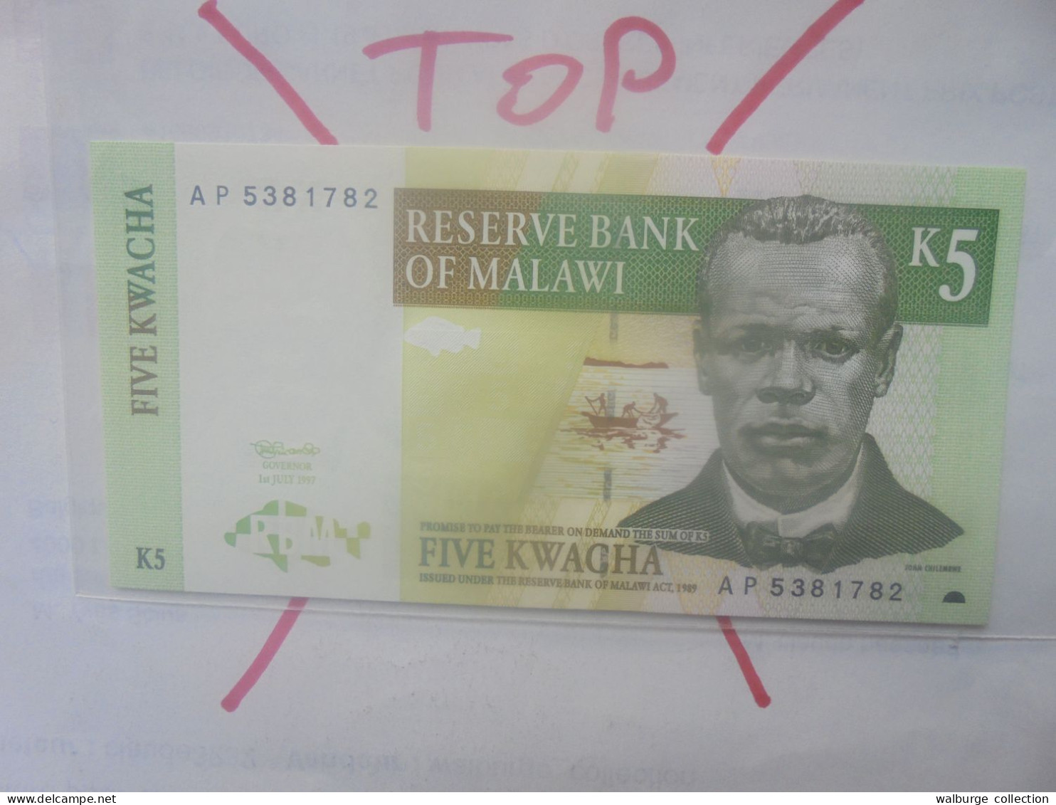 MALAWI 5 KWACHA 1997 Neuf (B.33) - Malawi