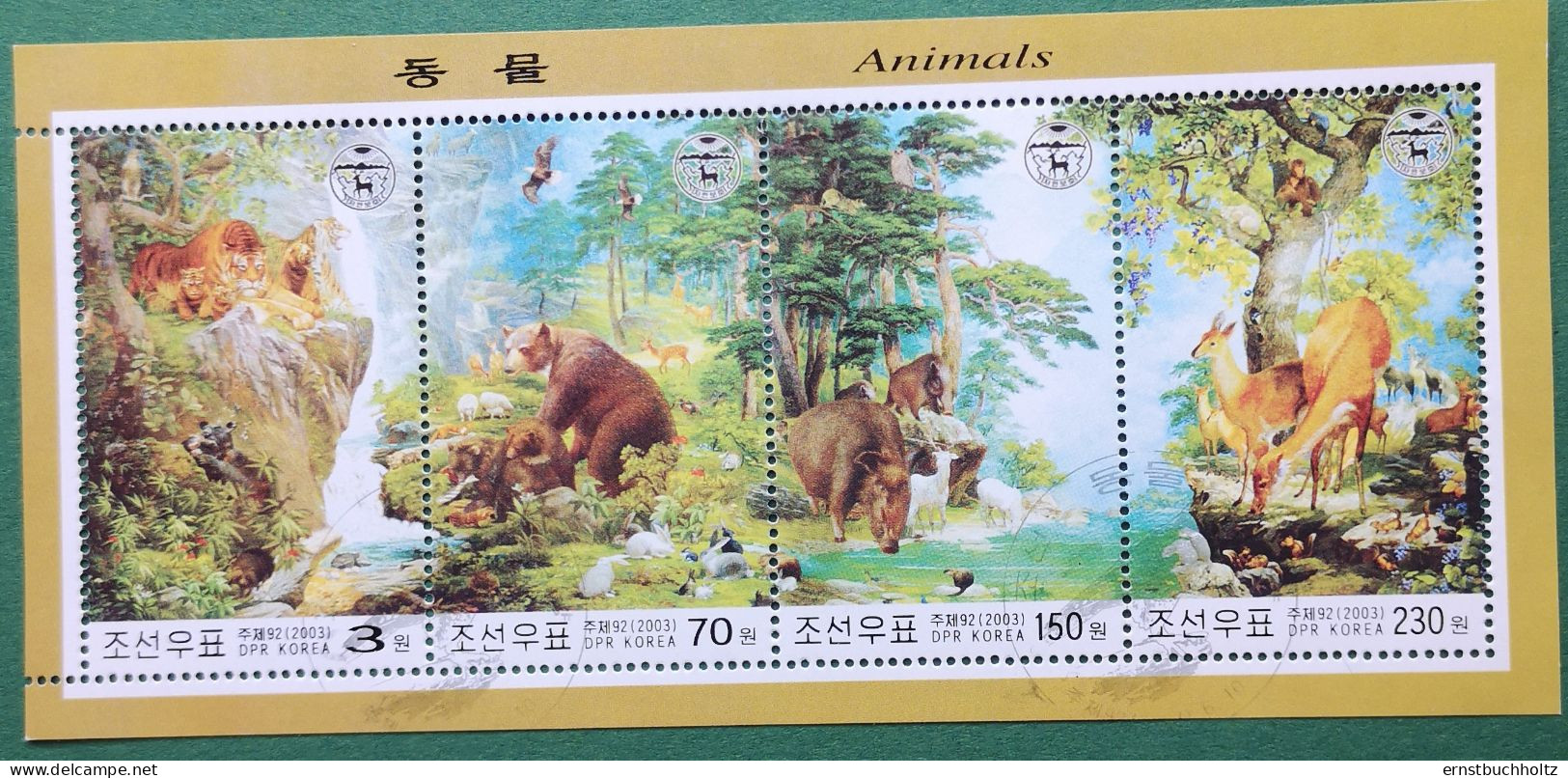 Nordkorea 2003 Wildlebende Säugetiere Block 553° Gest. - Korea, North