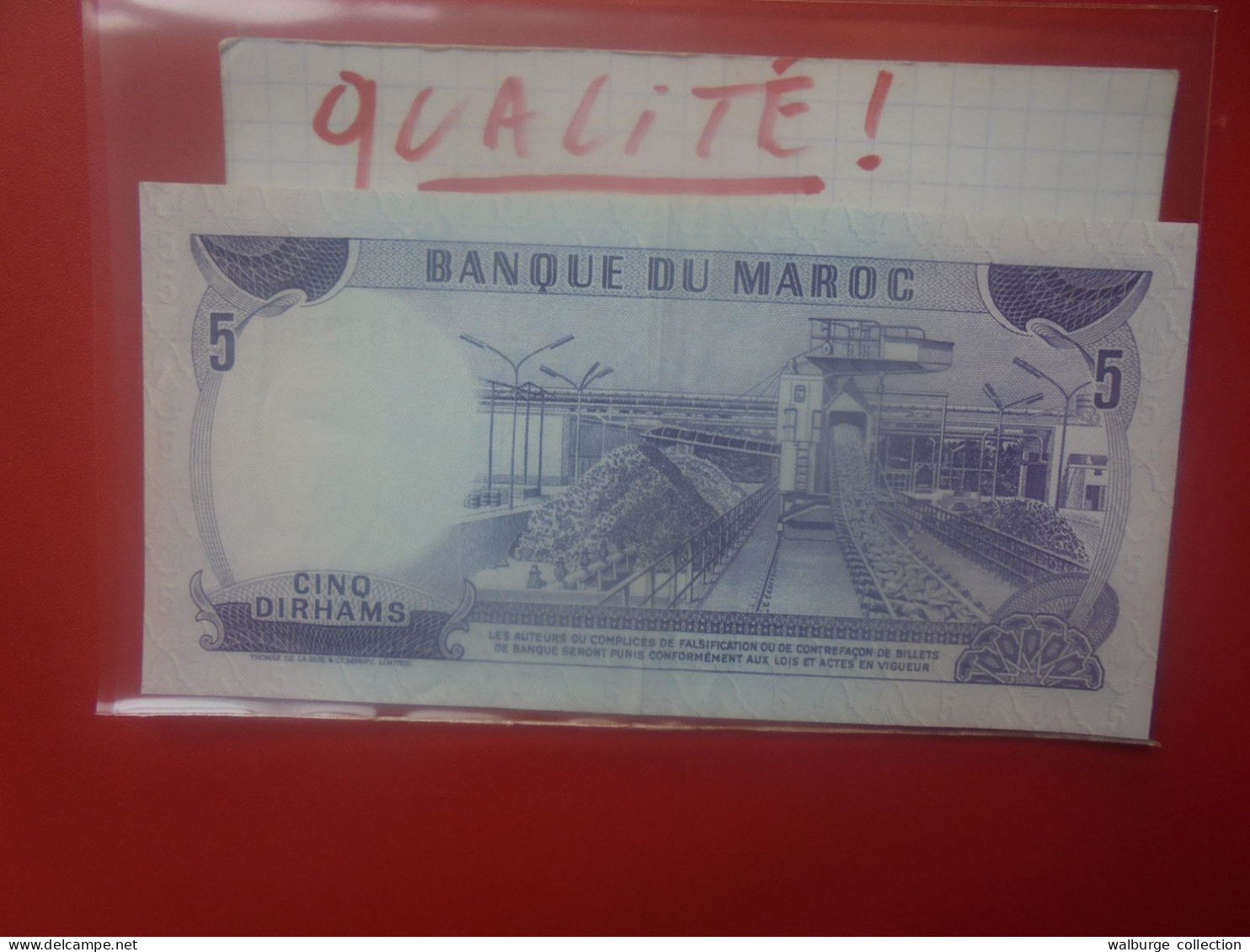 MAROC 5 DIRHAMS 1970 Circuler Belle Qualité (B.33) - Marocco