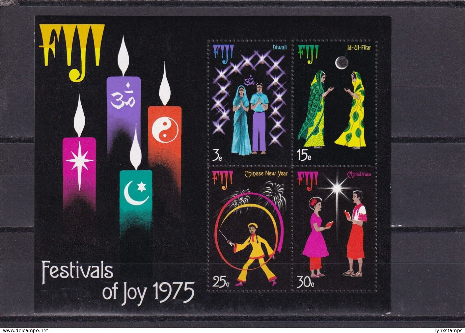 SA02 Fiji 1975 "Festivals Of Joy" Minisheet Mint - Fiji (1970-...)