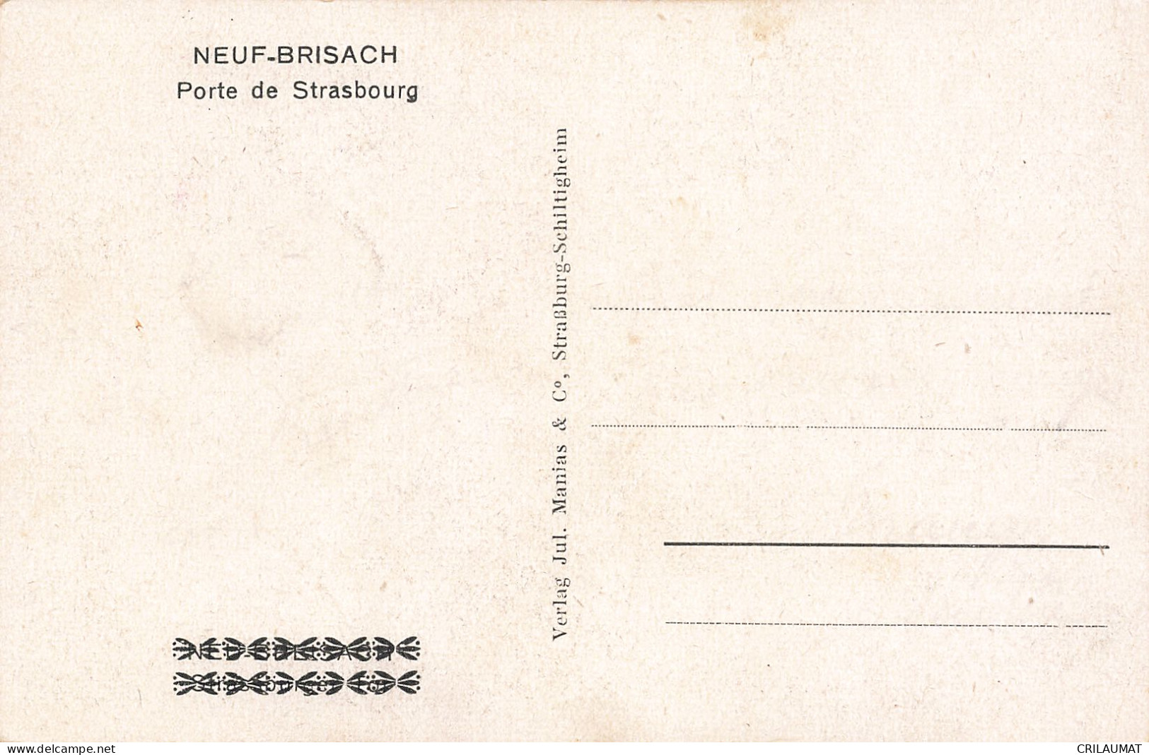 68-NEUF BRISACH-N°T5255-G/0121 - Neuf Brisach