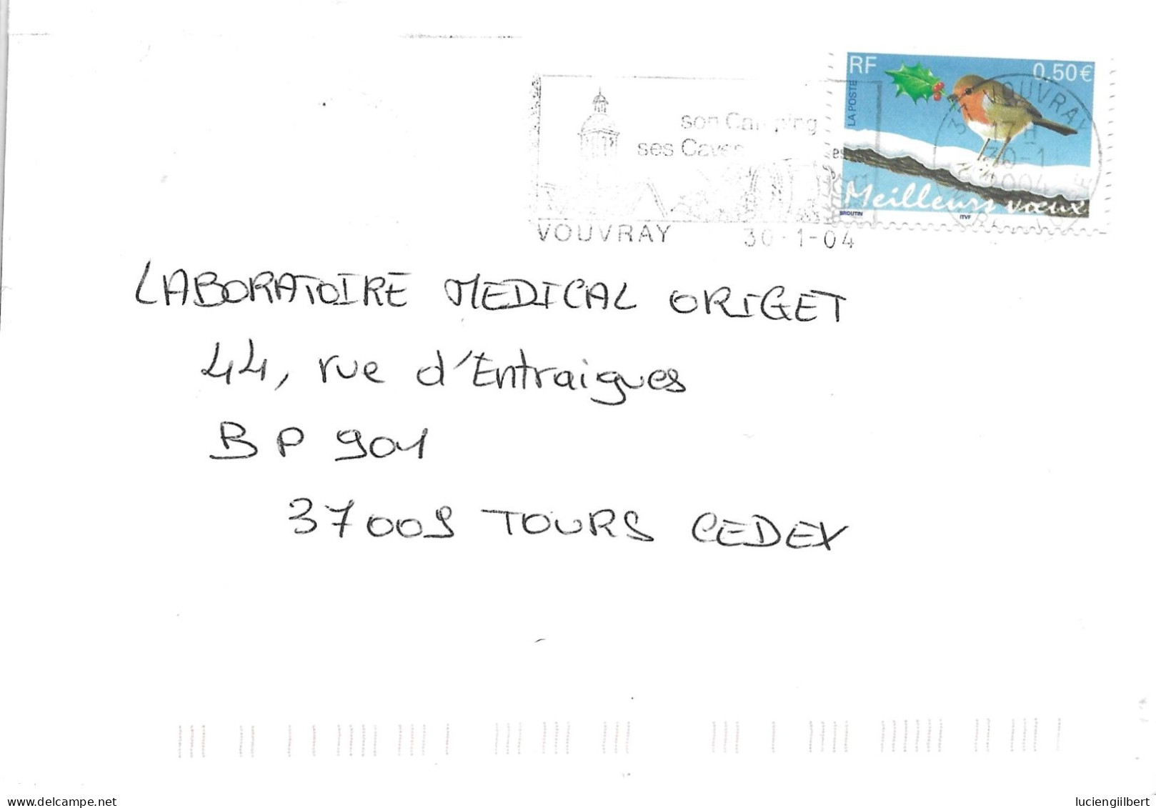 TIMBRE N°37  -  ADHESIF -  MEILLEURS VOEUX  -  SEUL SUR LETTRE -  TARIF 1 6 03 - Storia Postale