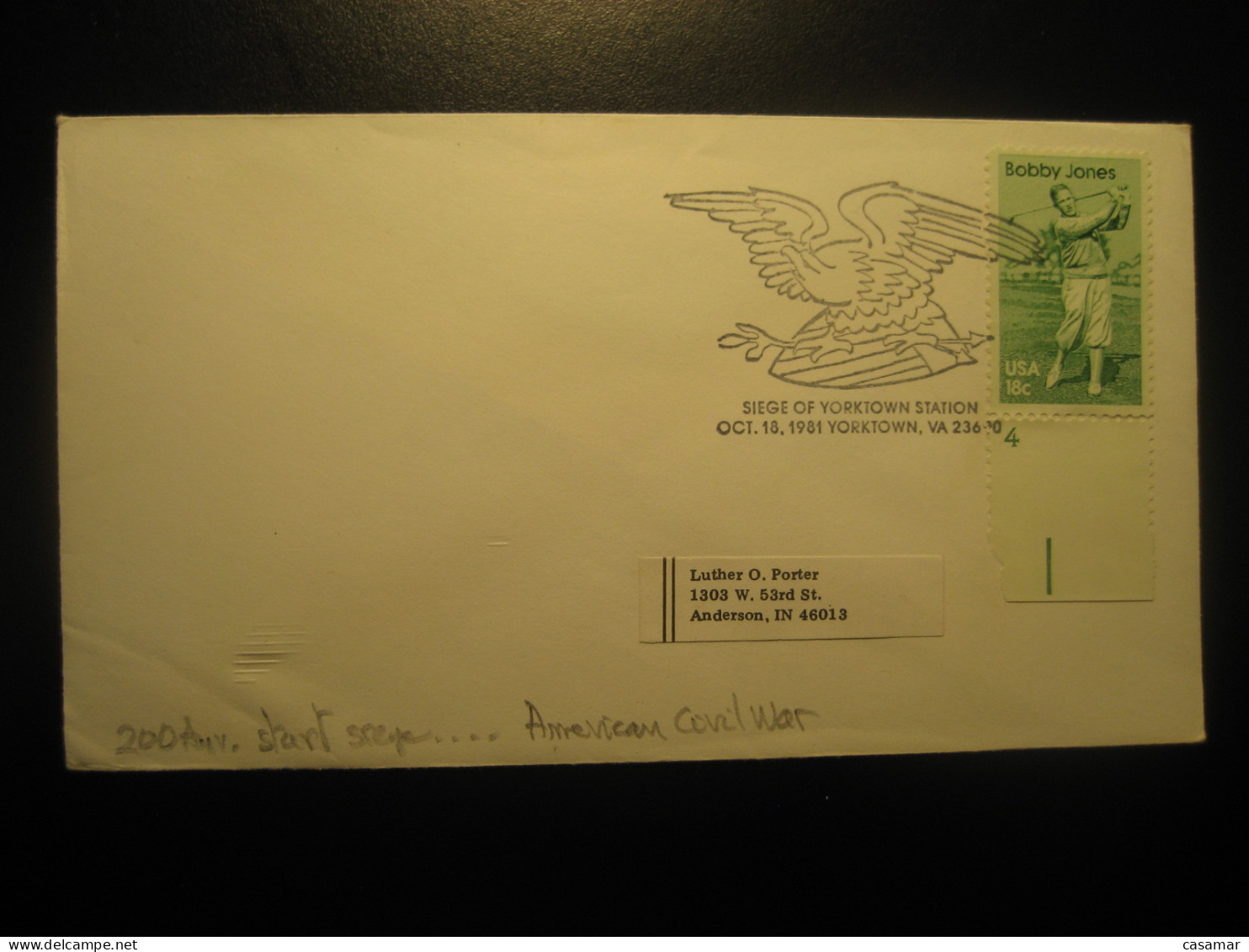 YORKTOWN 1981 200 Anniversary Siege Of Yorktown American Civil War Cancel Cover USA - Militaria