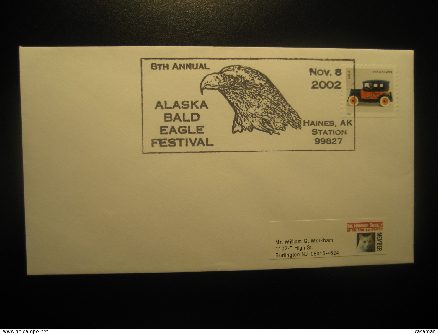 HAINES Alaska 2002 Bald Eagle Festival Bird Birds Cancel Cover USA - Briefe U. Dokumente