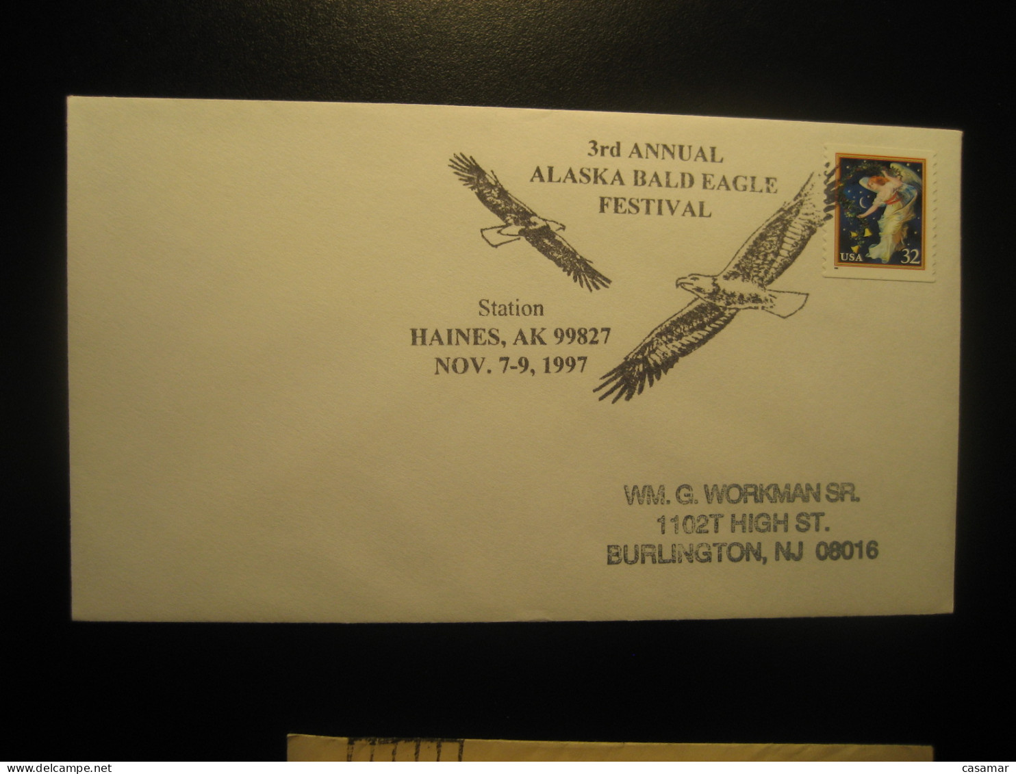 HAINES Alaska 1997 Bald Eagle Festival Bird Birds Cancel Cover USA - Cartas & Documentos
