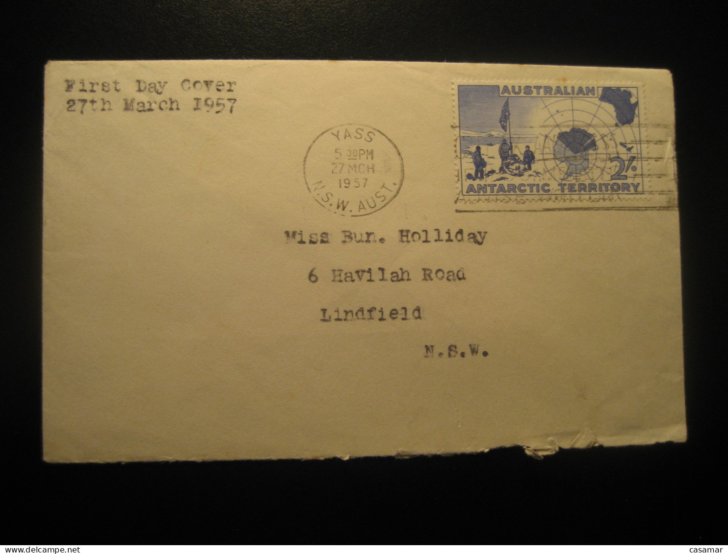 YASS 1957 To Lindfield Cancel Cover AAT Australian Antarctic Territory Antarctics Antarctica Antarctique - Briefe U. Dokumente