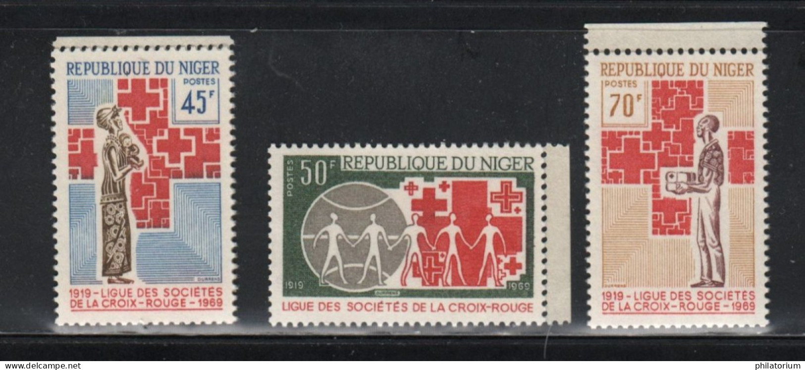 Niger, **, Yv 220, 221, 222; Mi 219, 220, 221; SG 319, 320, 321; Croix Rouge. - Croce Rossa