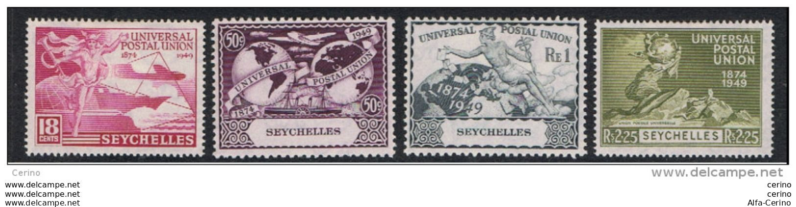 SEYCHELLES:  1949  U.P.U.  -  KOMPLET  SET  4  UNUSED  STAMPS  -  YV/TELL. 147/50 - Seychelles (...-1976)