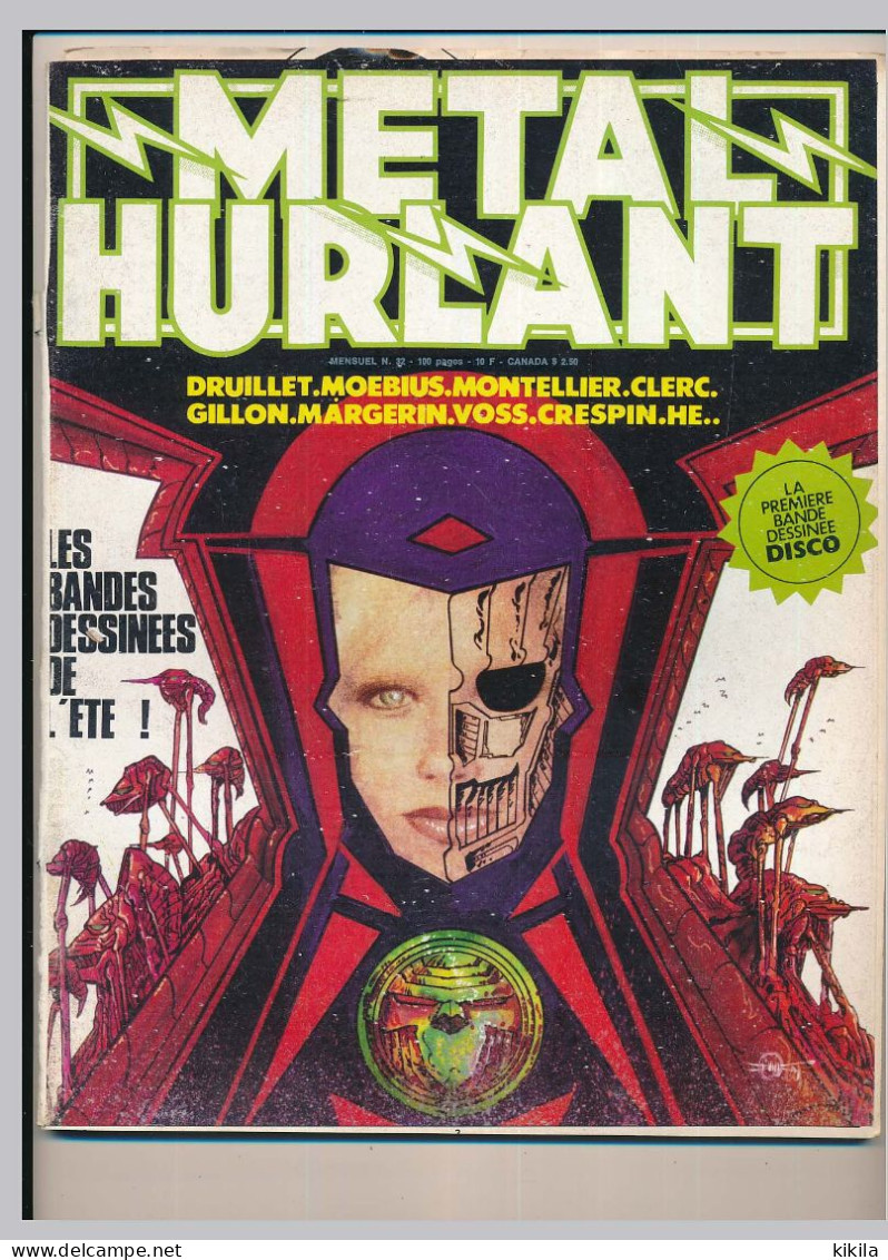 METAL HURLANT N°32 Août 78 Moebius - Benain - Gillon -  Vivant, Hé - Margerin - Barets - Joe Staline - Alias - Crespin* - Métal Hurlant