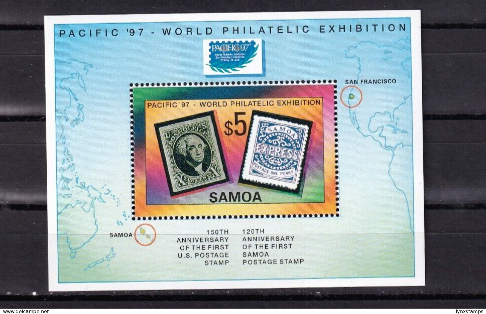 SA02 Samoa 1997 International Stamp Exhibition "PACIFIC '97" Mini Sheet - Samoa
