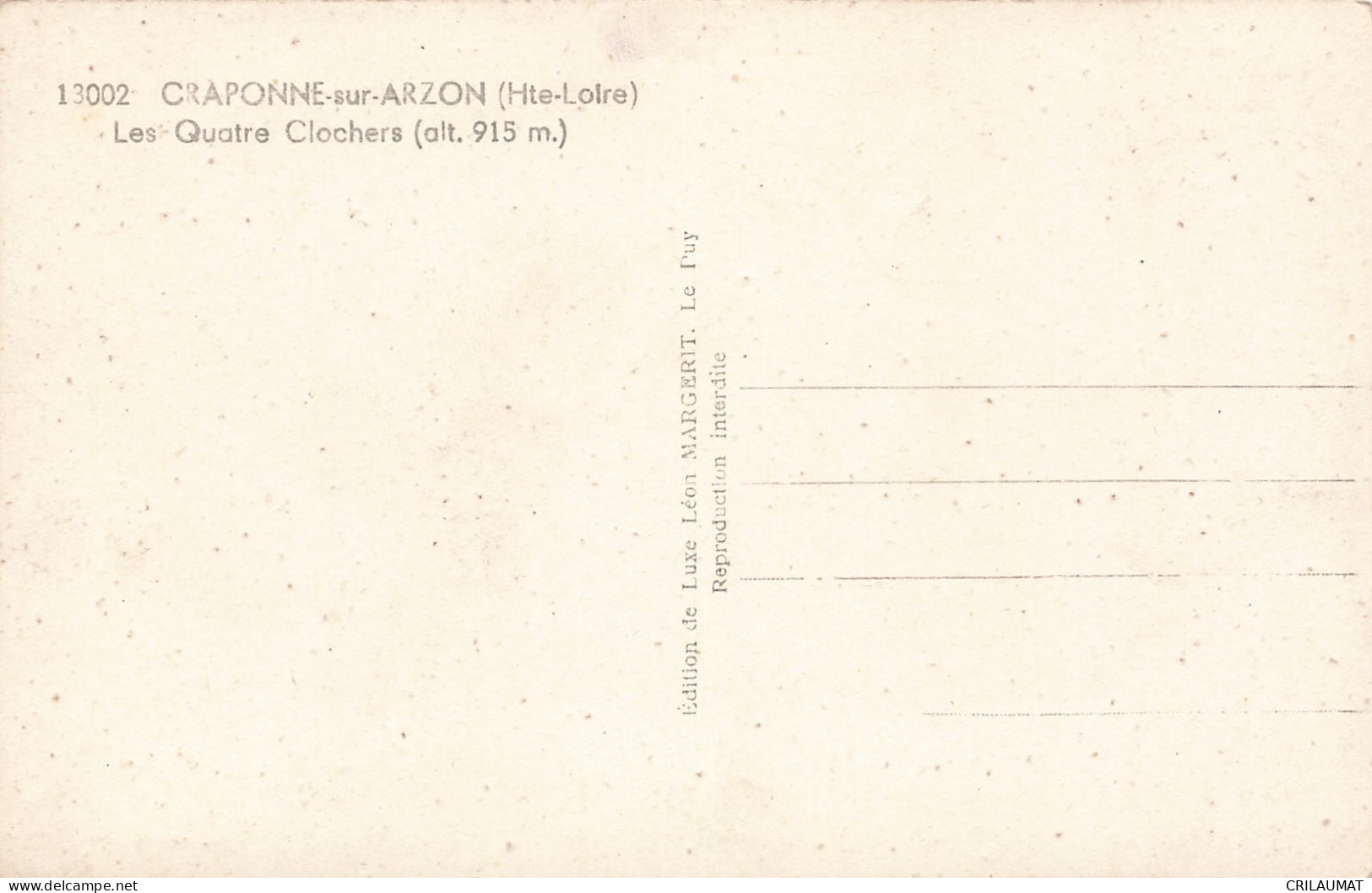 43-CRAPONNE SUR ARZON-N°T5258-C/0209 - Craponne Sur Arzon