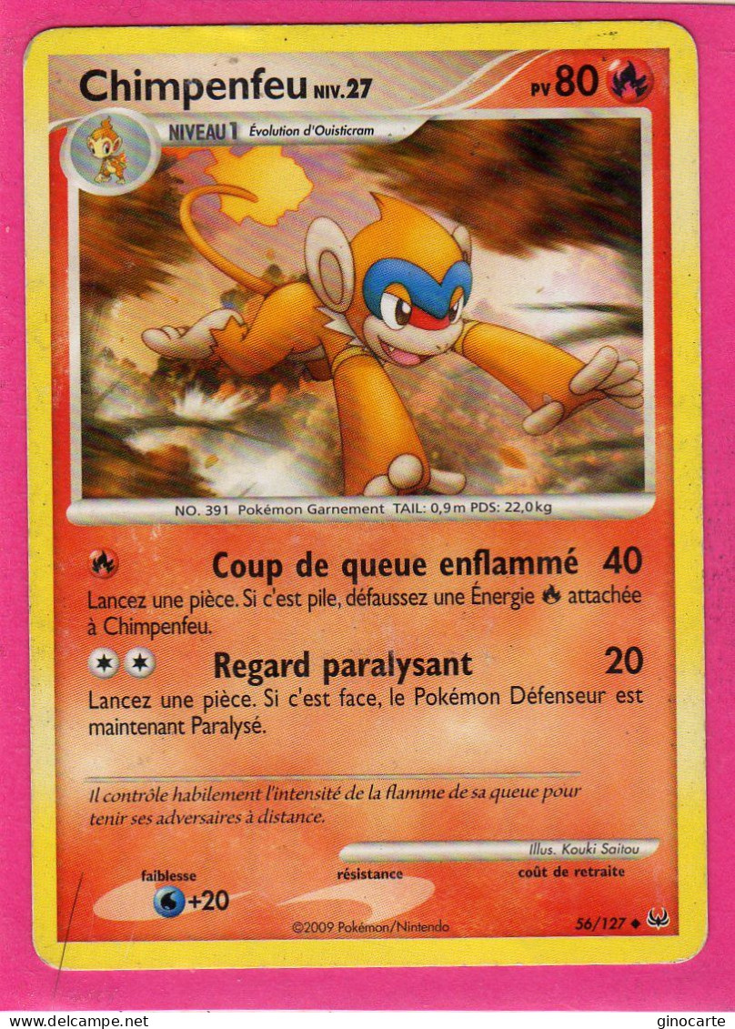 Carte Pokemon 2009 Platine 56/127 Chimpenfeu 80pv Occasion - Platine