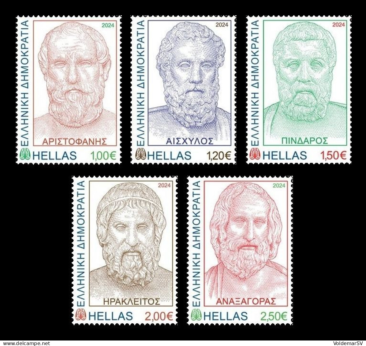 Greece 2024 Mih. 3209A/13A Ancient Greek Literature MNH ** - Unused Stamps