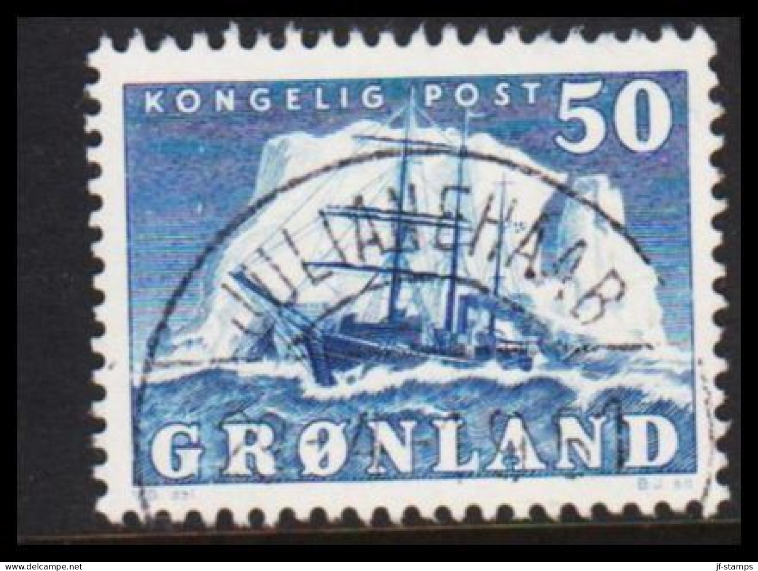 1950. GRØNLAND. Gustav Holm. 50 ØRE. Luxus Cancel JULIANEHAAB 22-4-1951. Very Unusual In This ... (Michel 34) - JF543736 - Gebraucht