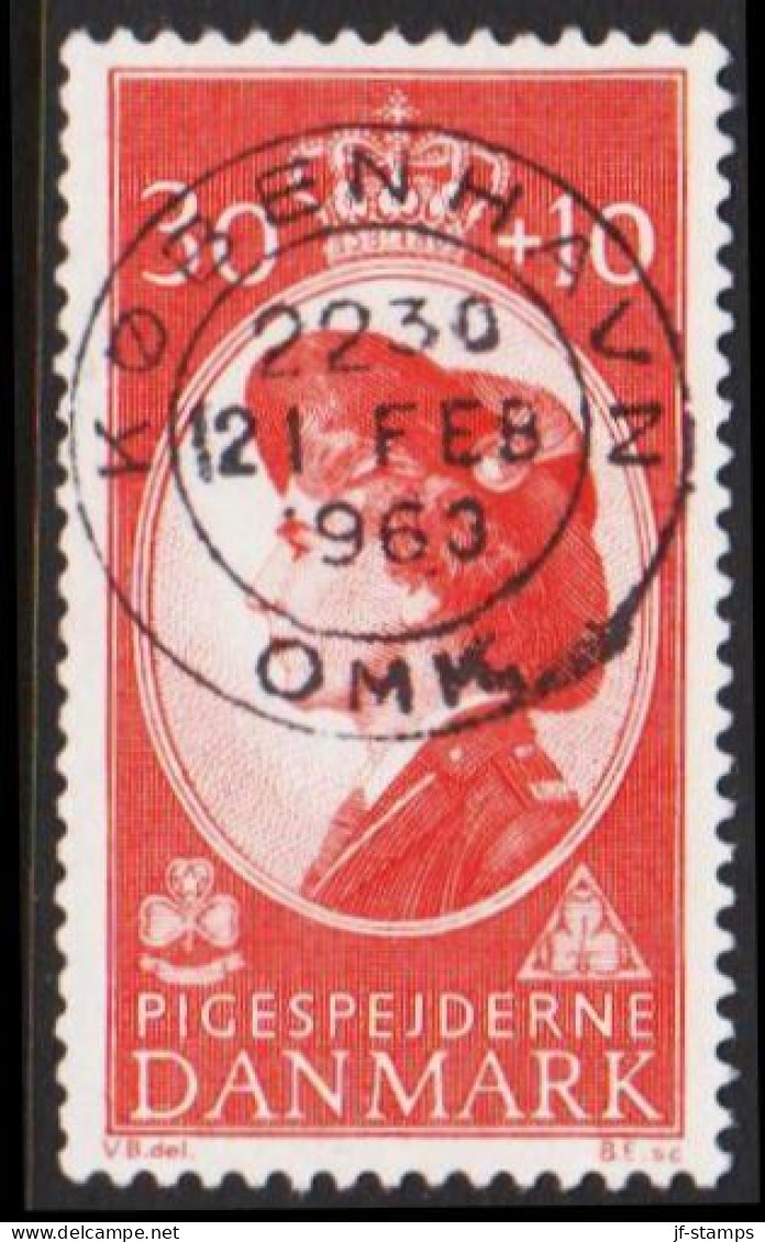 1960. DANMARK. PIGESPEJDERNE (scouts) Queen Ingrid 30+10 ØRE Luxus Cancelled KØBENHAVN 21 FEB... (Michel 387) - JF543738 - Briefe U. Dokumente