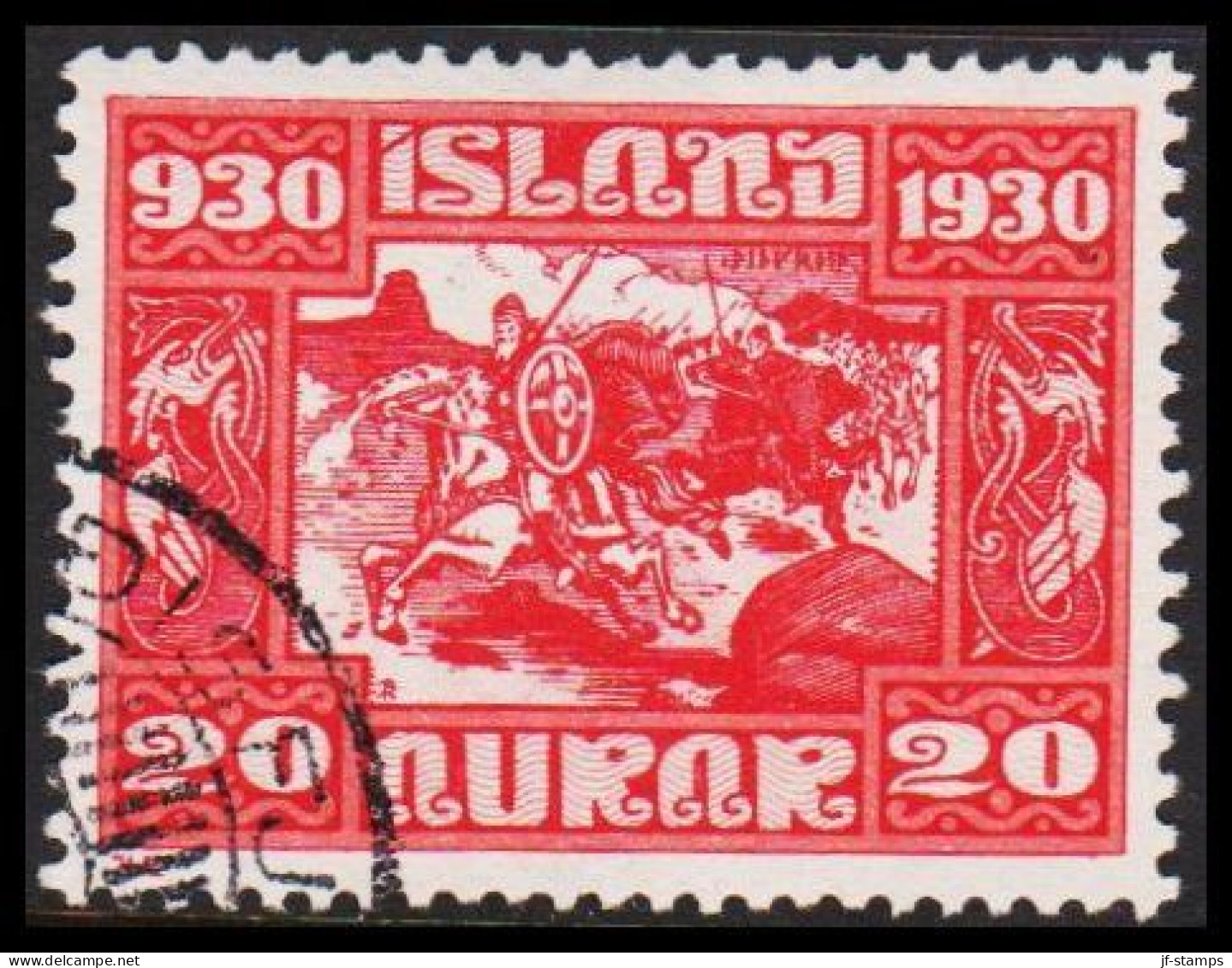 1930. The Parliament. Alltinget. 20 Aur Red (Michel 130) - JF543746 - Usati