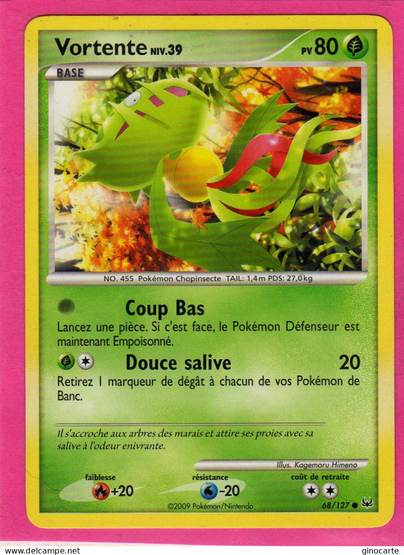 Carte Pokemon 2009 Platine 68/127 Vortente 80pv Bon Etat - Platin