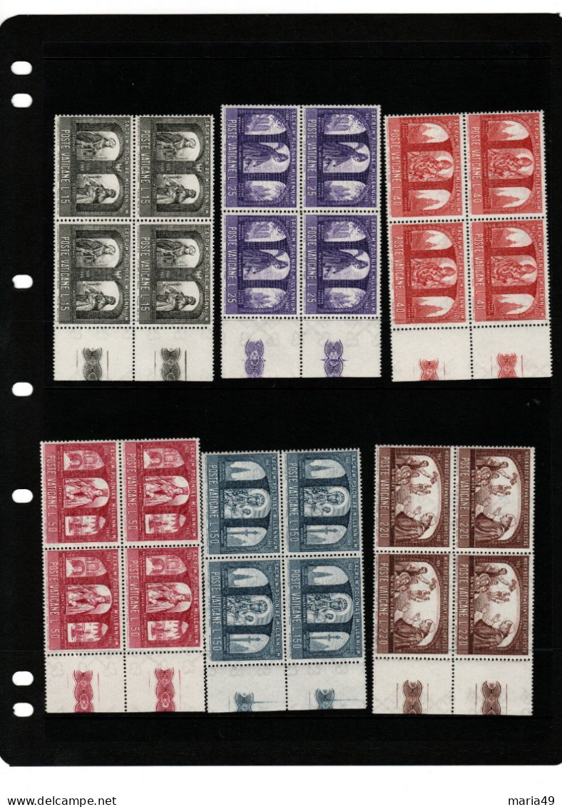 Vatican City  L Mint Never Hinged Stamps 6 Block Of 4  Lot 64 - Vrac (max 999 Timbres)