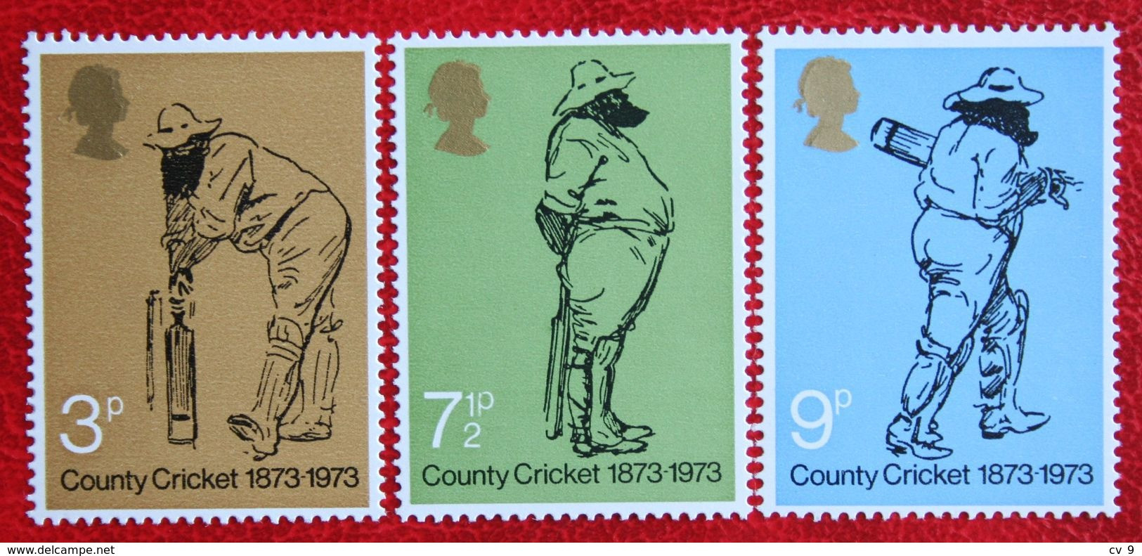 County Cricket Sport (Mi 621-623) 1973 Ongebruikt / MH / * ENGLAND GRANDE-BRETAGNE GB GREAT BRITAIN - Unused Stamps