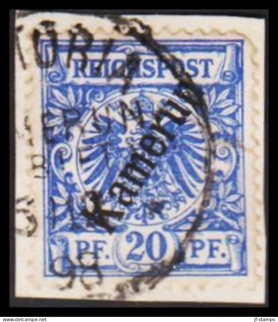 1897. Kamerun 20 Pf. REICHSPOST On Small Piece Cancelled VIKTORIA KAMERUN.  (Michel 4) - JF543810 - Cameroun