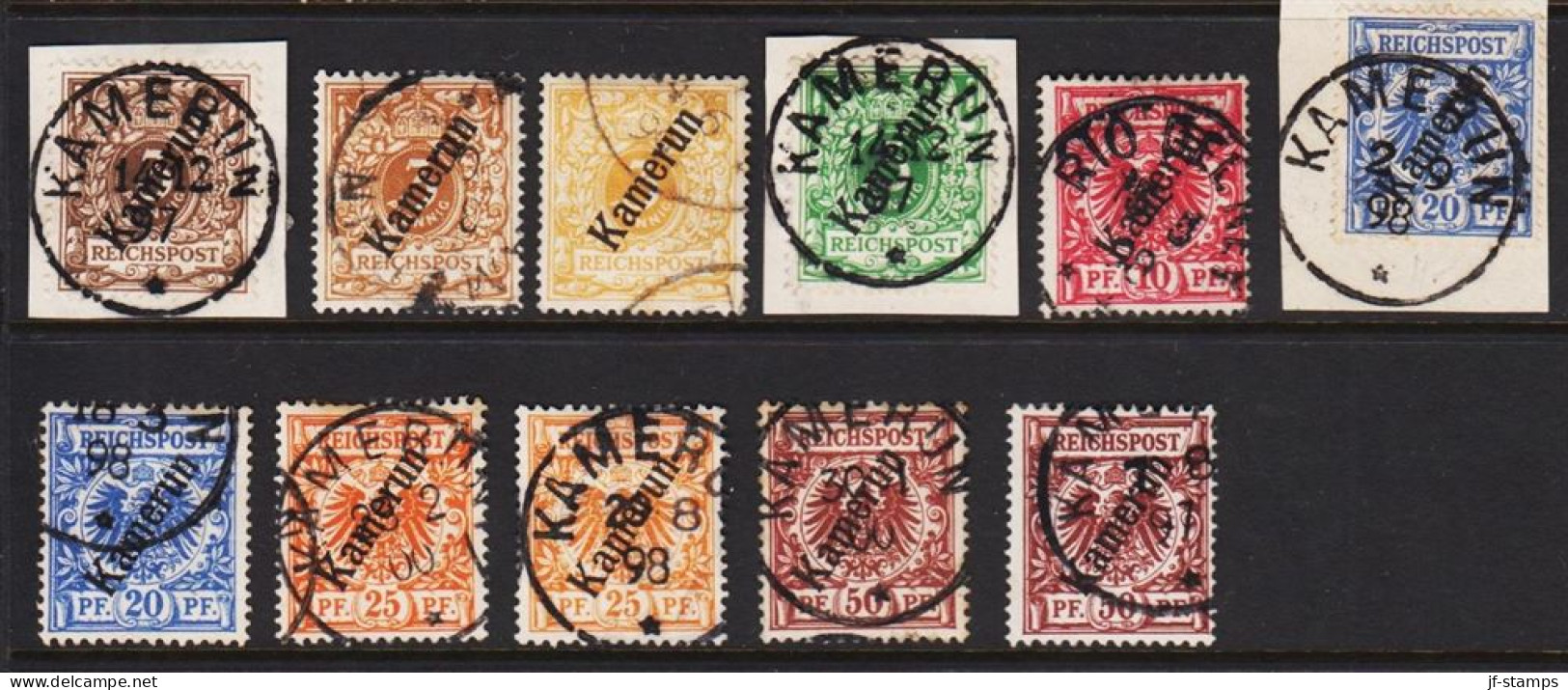 1897. Kamerun Overprint On REICHSPOST In Over Complete Set With 3 Different Shades Of 3 Pf.... (Michel 1-6++) - JF543811 - Kameroen