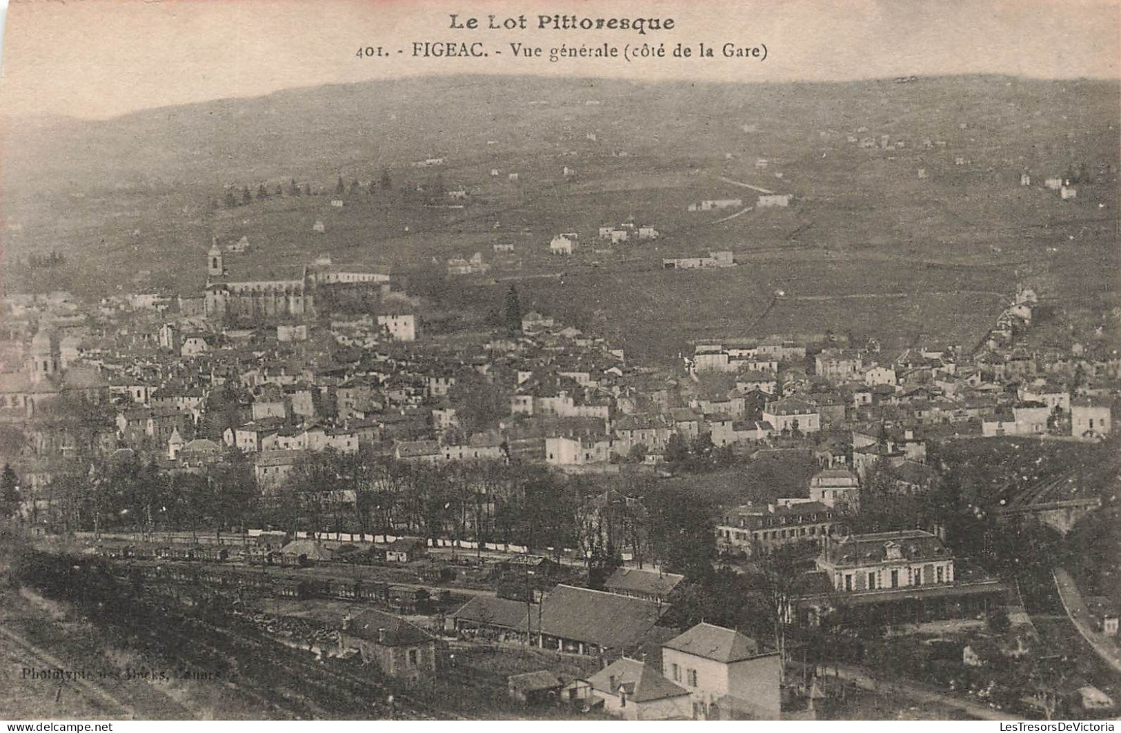 FRANCE - Figeac - Vue Générale - Côté De La Gare - Carte Postale Ancienne - Figeac