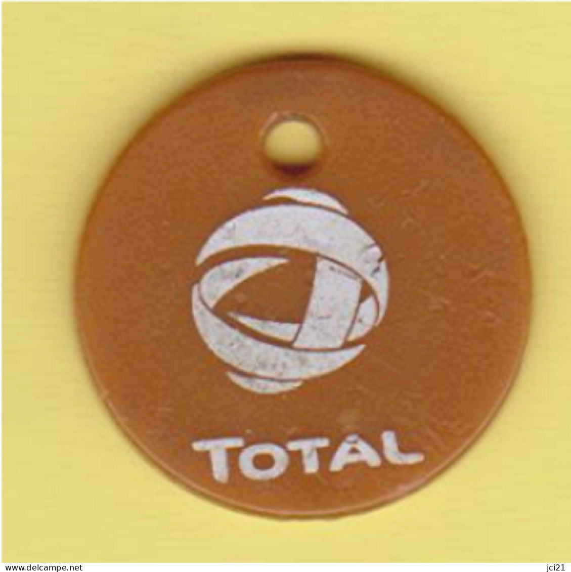 Jeton De Caddie  " TOTAL " Huile Carburant Essence_j559 - Trolley Token/Shopping Trolley Chip