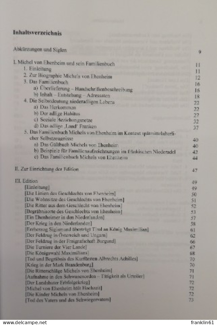 Das Familienbuch Michels Von Ehenheim (um 1462/63-1518). - 4. Neuzeit (1789-1914)