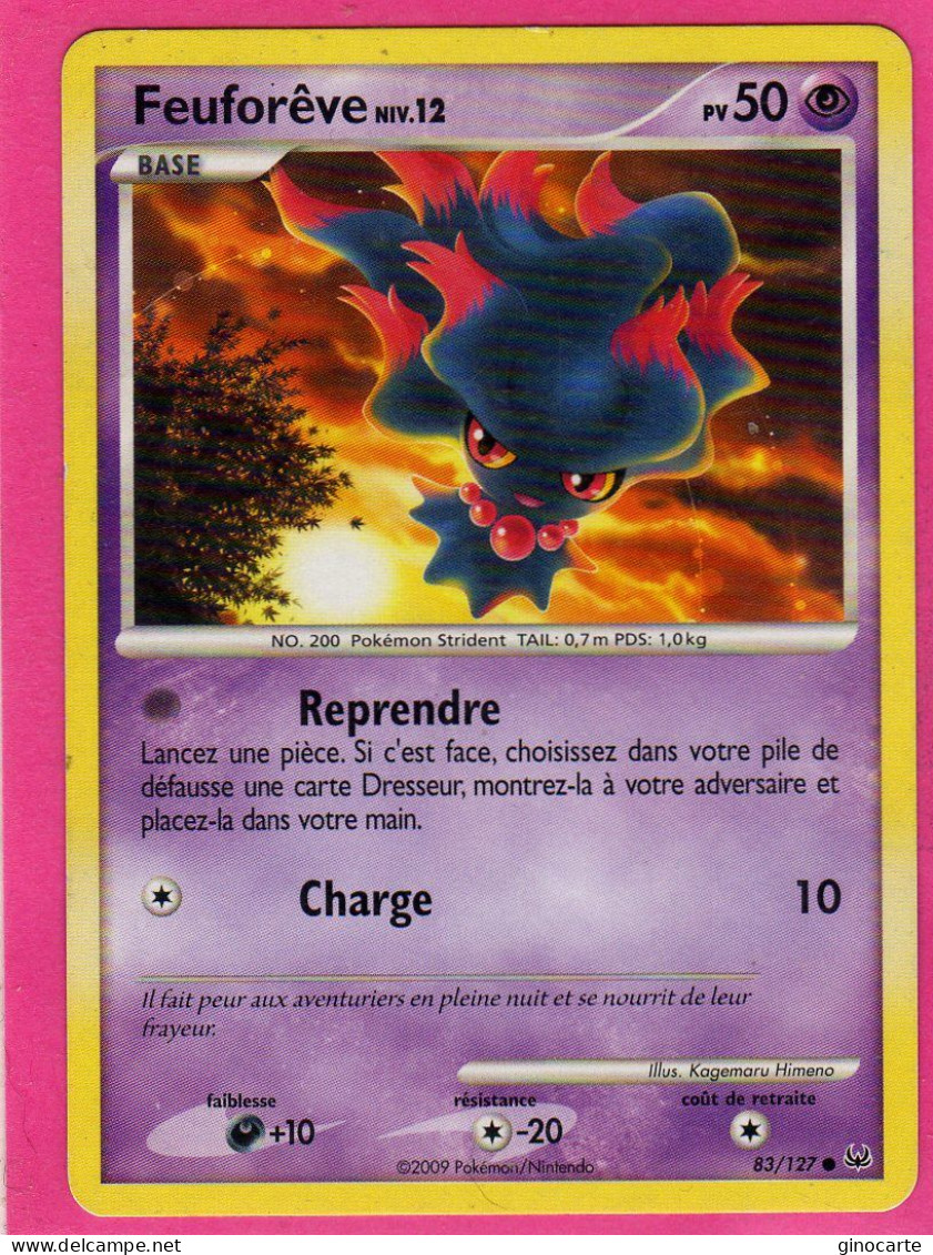 Carte Pokemon 2009 Platine 83/127 Feuforeve 50pv Bon Etat - Platinum